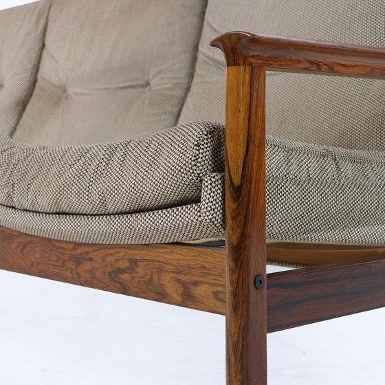 Image 1 of Rosewood Three-Seater Sofa 1960s