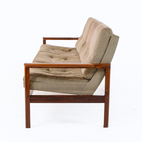 Image 1 of Rosewood Three-Seater Sofa 1960s