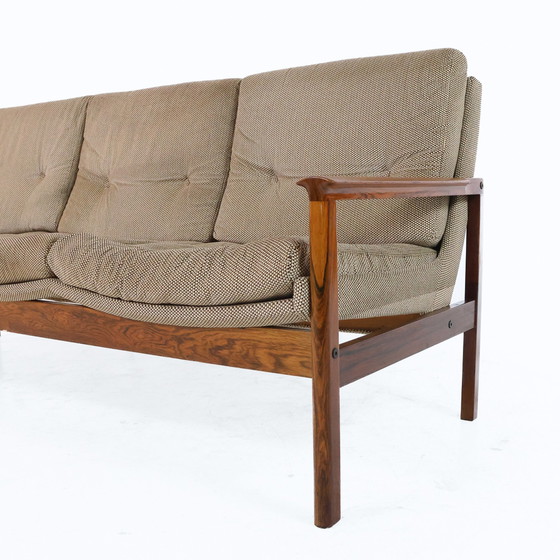 Image 1 of Rosewood Three-Seater Sofa 1960s