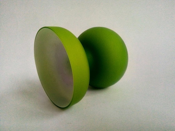 Image 1 of Carlo Moretti Space Age/Pop-Art Vaso in raso verde Murano anni '70