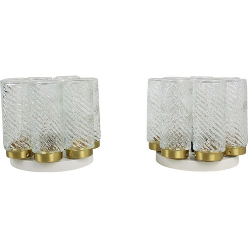 Pair of vintage ceiling lamps by Napako, Czechoslovakia 1970