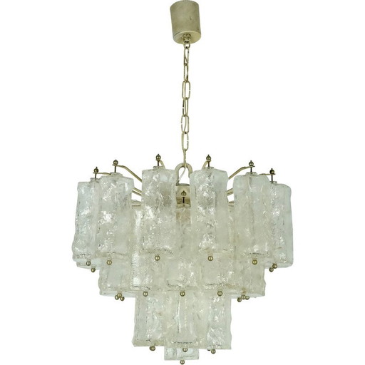 Mid-century Corteccia Murano glass chandelier by Toni Zuccheri for Venini, Italy 1960s