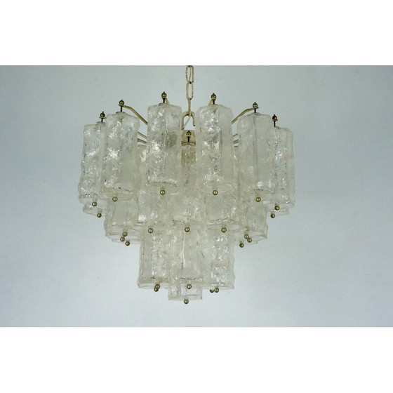 Image 1 of Mid-century Corteccia Murano glass chandelier by Toni Zuccheri for Venini, Italy 1960s