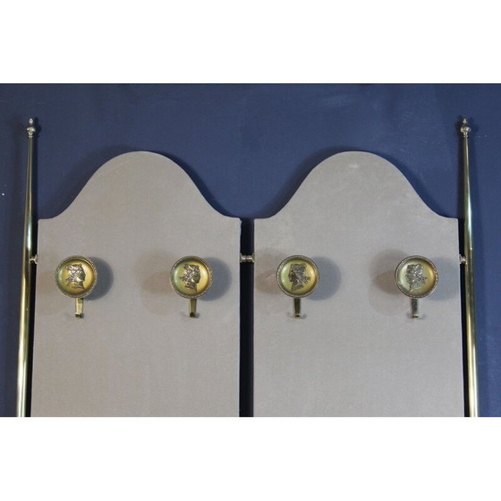 Image 1 of Vintage Coat hanger in brass and velvet, Italy 1950s