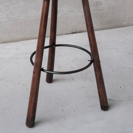 Image 1 of Sgabello da bar vintage "Marbella" in legno e ferro, Spagna anni '70