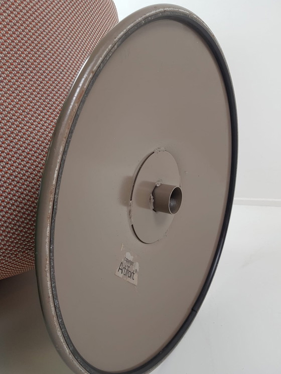 Image 1 of Artifort Rotary Armchair With Round Foot Newly Upholstered De Ploeg Fabric