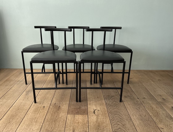 Image 1 of 5x Bieffeplast Tokyo chairs and Luigi Origlia dining table