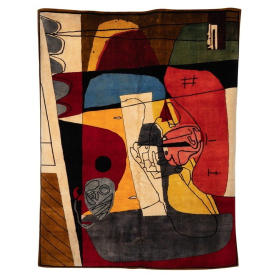Image 1 of Tappeto vintage “Taureau XIII” in lana Merino di Corbusier, 1956