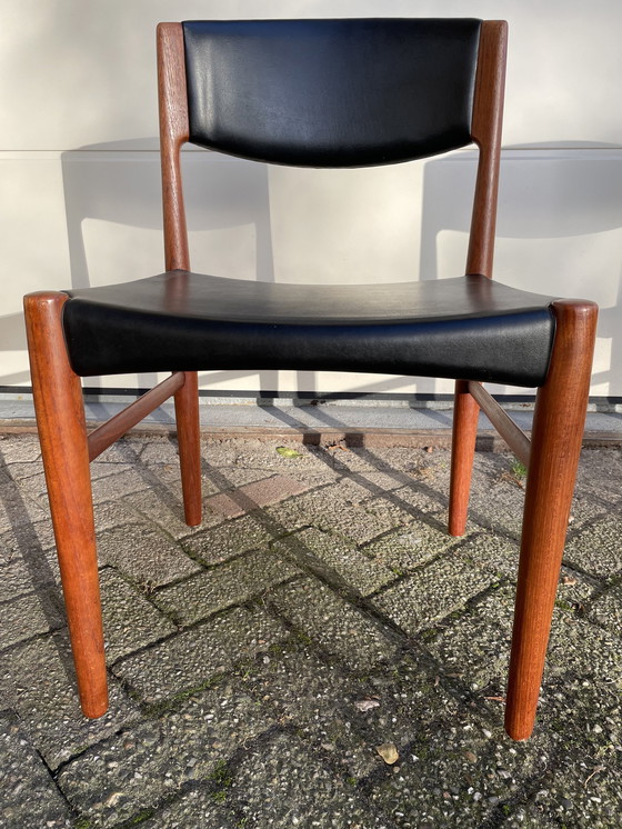 Image 1 of 4x Glostrup Teak Dining Chairs By Grete Jalk