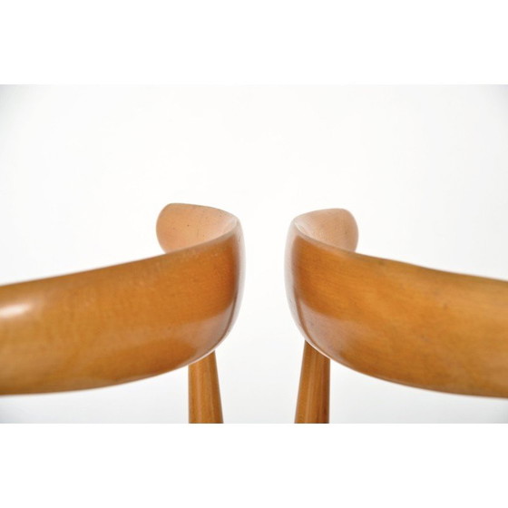 Image 1 of Vintage Fh4103 Heart dining chairs by Hans Wegner for Fritz Hansen, Denmark 1950s