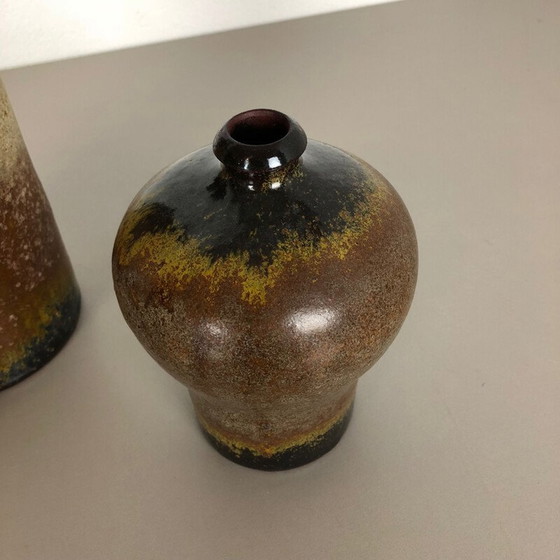 Image 1 of Set of 3 vintage ceramic vases by Elmar and Elke Kubicek, Germany 1970