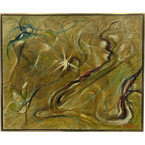 Image 1 of Vintage painting by H. Catteau, 1961