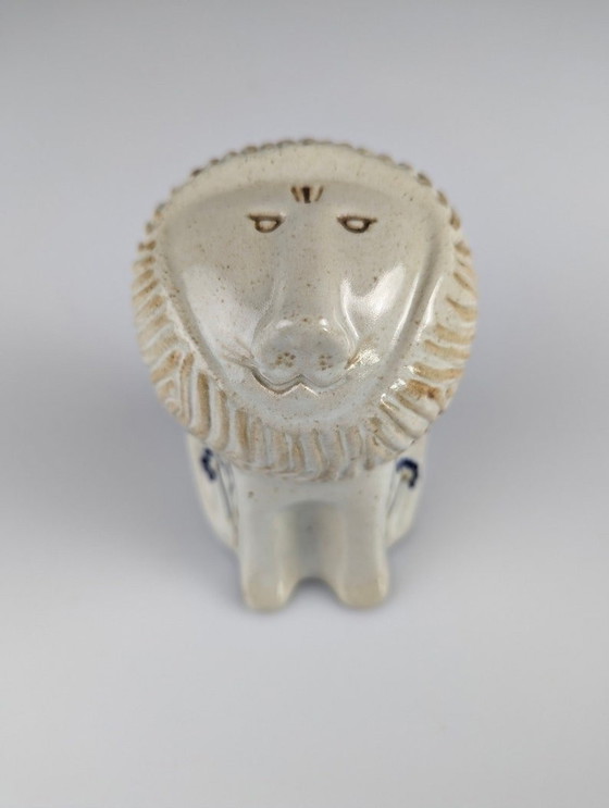 Image 1 of Ceramic Lion In Stoneware By Antonio Salvador Orodea 1980S