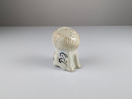 Ceramic Lion In Stoneware By Antonio Salvador Orodea 1980S