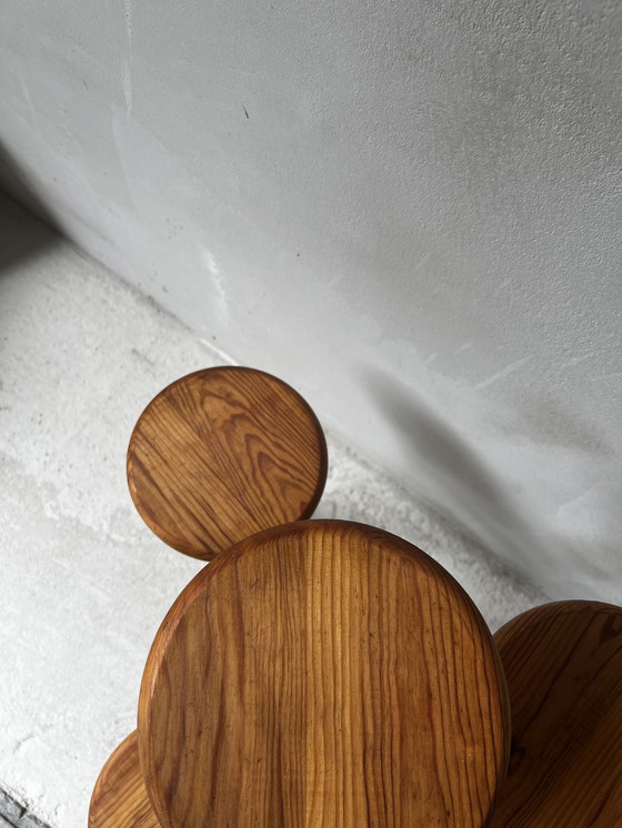 Image 1 of Pine Plant Table Scandinavian Design 1970s