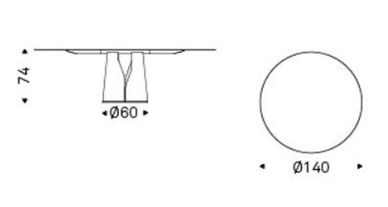 Image 1 of Cattelan Italia Giano Round Keramik Table