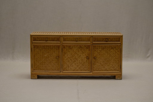 Bamboo And Rattan Sideboard