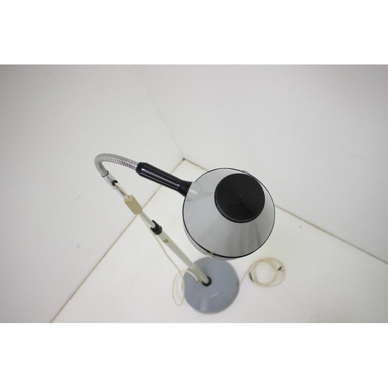 Image 1 of Vintage floor lamp model B130 in plastic and chrome, Poland 1960