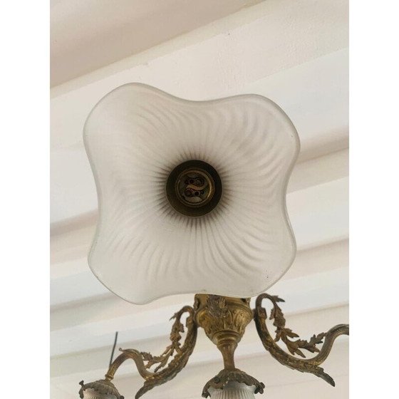 Image 1 of Lampadario vintage in bronzo con 4 bracci di luce