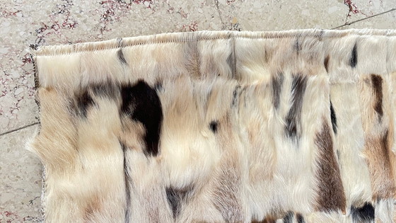 Image 1 of Alfombra de cuero beige y marrón de los años 70 (56 x 107 cm)