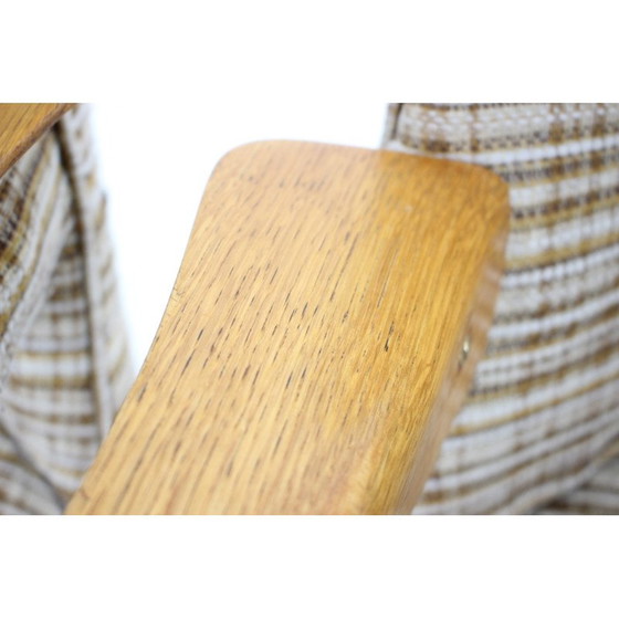Image 1 of Poltrona vintage in legno e tessuto, Cecoslovacchia anni '60