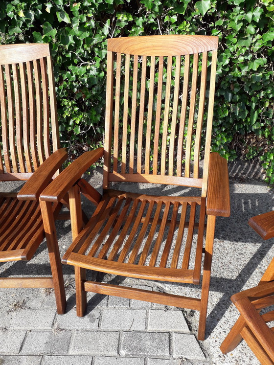 Image 1 of 4x Chaises pliantes Teak & Garden