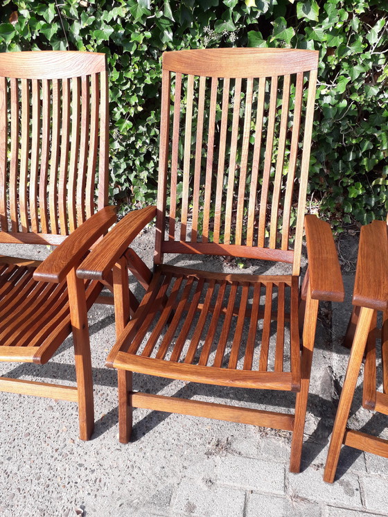 Image 1 of 4x Chaises pliantes Teak & Garden