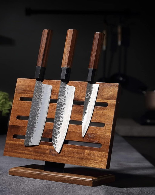 Japanese Acacia Wood Magnetic Knife Holder