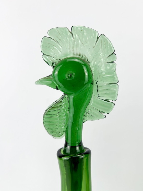 Image 1 of Gio Ponti - Carafe With Duck And Rooster - Empoli Glass