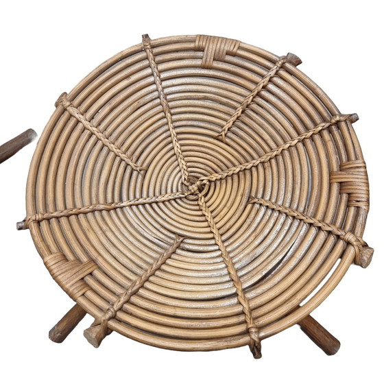 Image 1 of Vintage African Rattan Stools