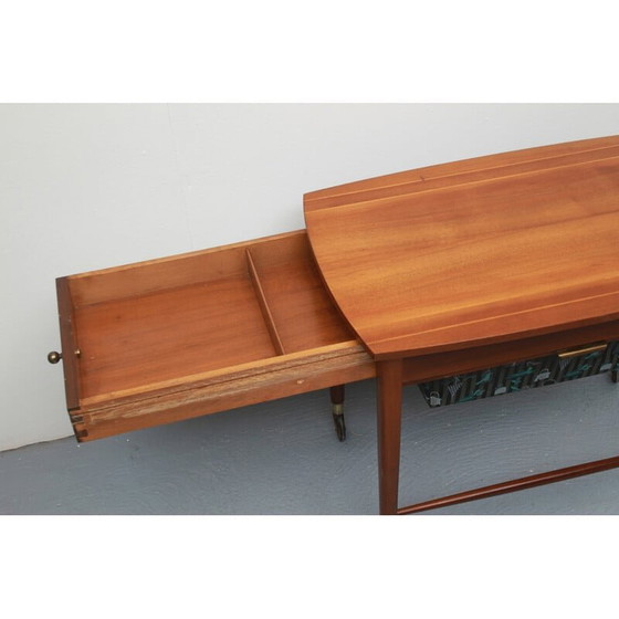 Image 1 of Vintage sewing table in walnut, 1950s