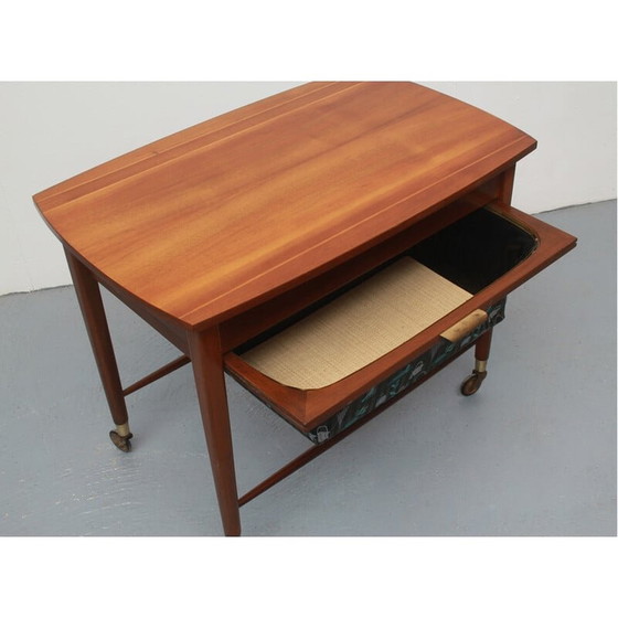 Image 1 of Vintage sewing table in walnut, 1950s