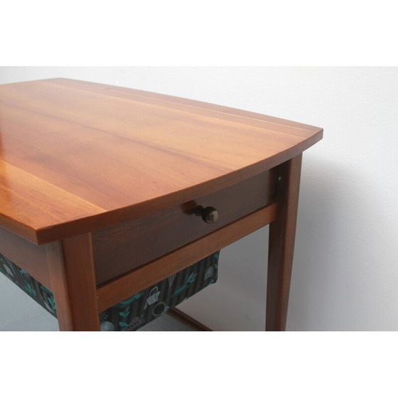 Image 1 of Vintage sewing table in walnut, 1950s