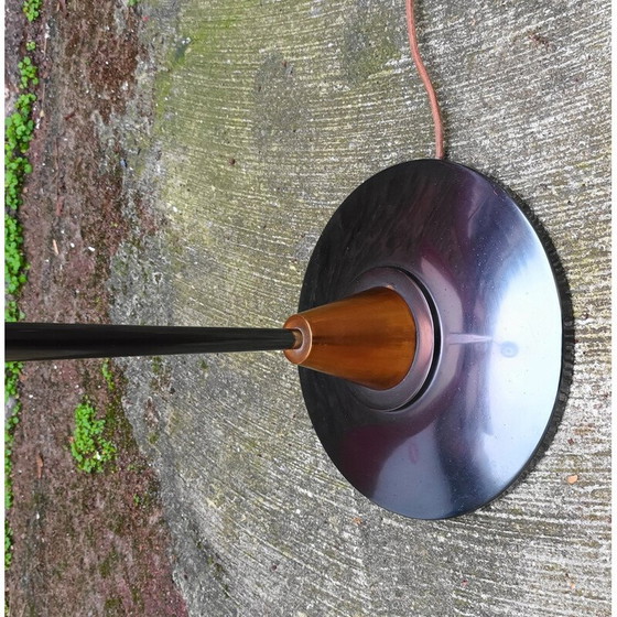 Image 1 of Vintage golden brass floor lamp with 3 lights for La Maison Arlus, 1950