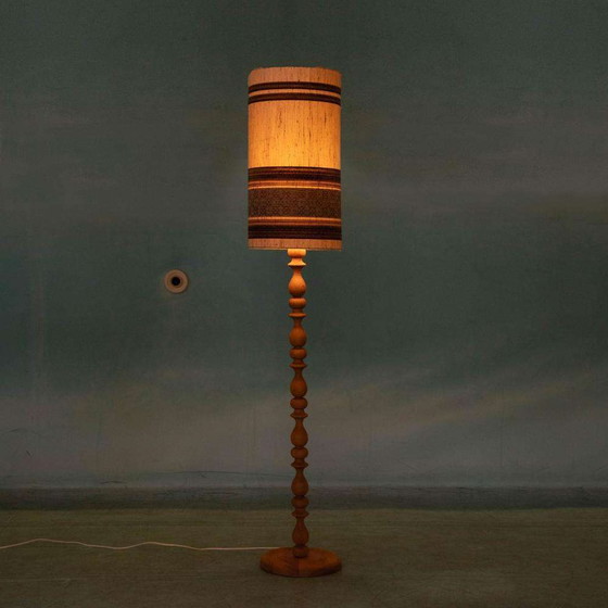 Image 1 of Lampada da terra vintage in legno anni '60/'70, stile bohémien scandinavo