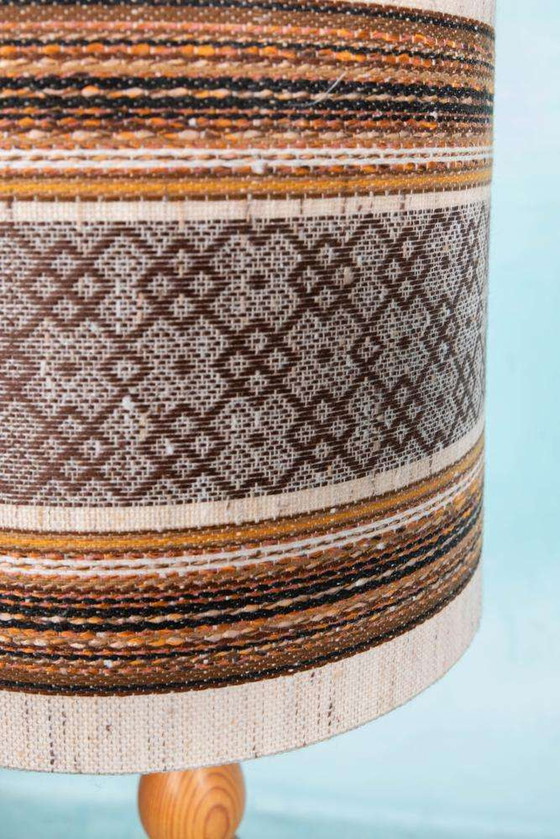 Image 1 of Lampada da terra vintage in legno anni '60/'70, stile bohémien scandinavo