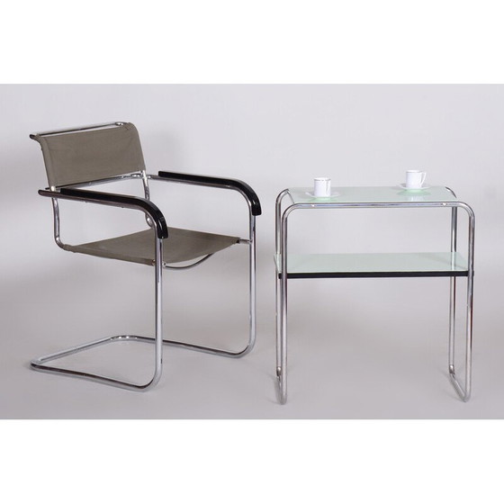 Image 1 of Vintage chrome and plated steel side table by Marcel Breuer for Thonet, Germany 1930