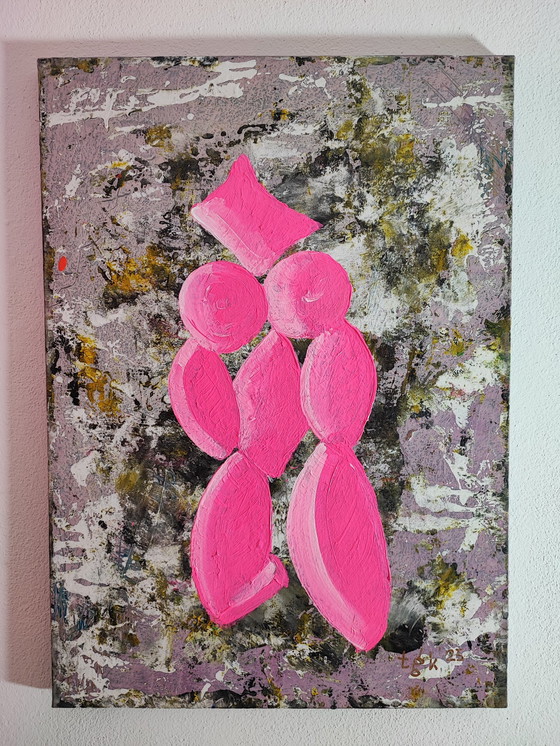 Image 1 of Art Painting Signed T. G. Kellnberger Xxl Pop Art Deco