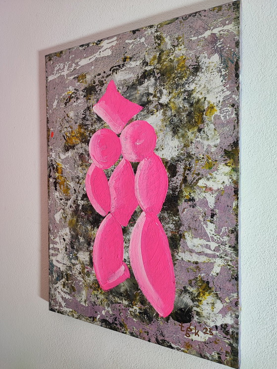 Image 1 of Art Painting Signed T. G. Kellnberger Xxl Pop Art Deco