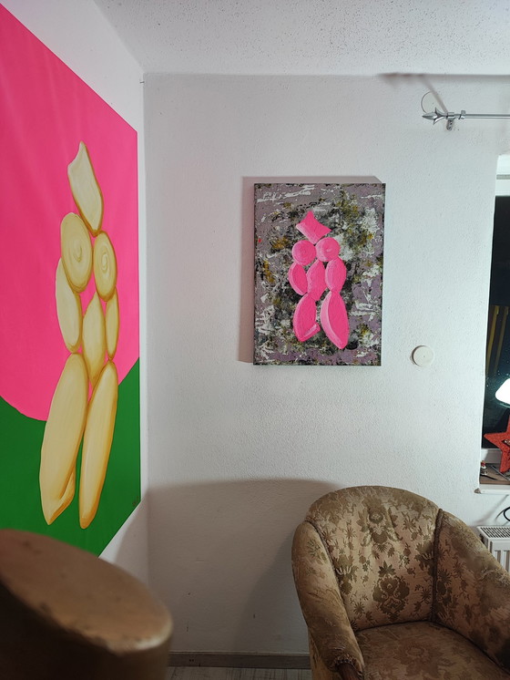 Image 1 of Art Painting Signed T. G. Kellnberger Xxl Pop Art Deco