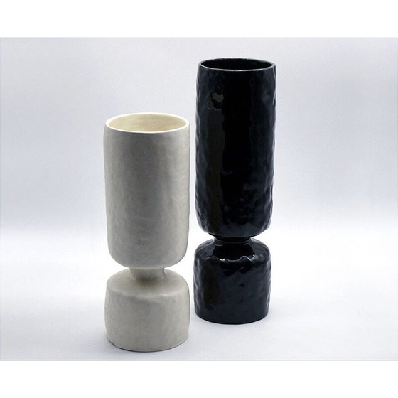 Image 1 of Pair of vintage ceramic vases by Pompeo Pianezzola for Zanolli, 1970s