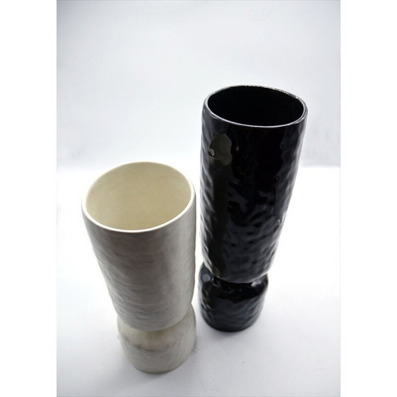 Image 1 of Pair of vintage ceramic vases by Pompeo Pianezzola for Zanolli, 1970s