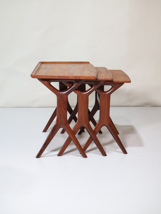 Johannes Andersen nesting tables teak