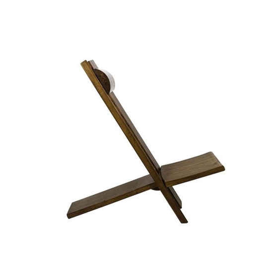 Image 1 of Poltrona vintage africanista in legno di olmo di Marcel Ramond, 1980