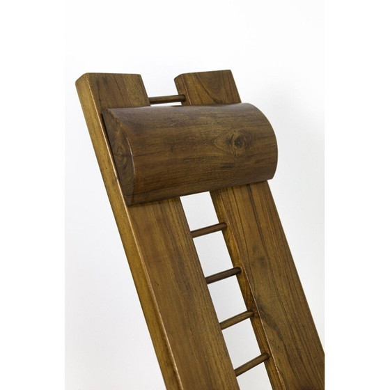 Image 1 of Poltrona vintage africanista in legno di olmo di Marcel Ramond, 1980