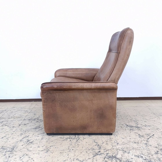 Image 1 of De Sede DS 50 fauteuil en cuir véritable en cognac fonction relax #13418