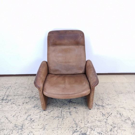 Image 1 of De Sede DS 50 fauteuil en cuir véritable en cognac fonction relax #13418