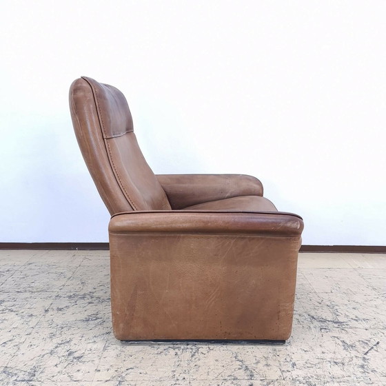 Image 1 of De Sede DS 50 fauteuil en cuir véritable en cognac fonction relax #13418