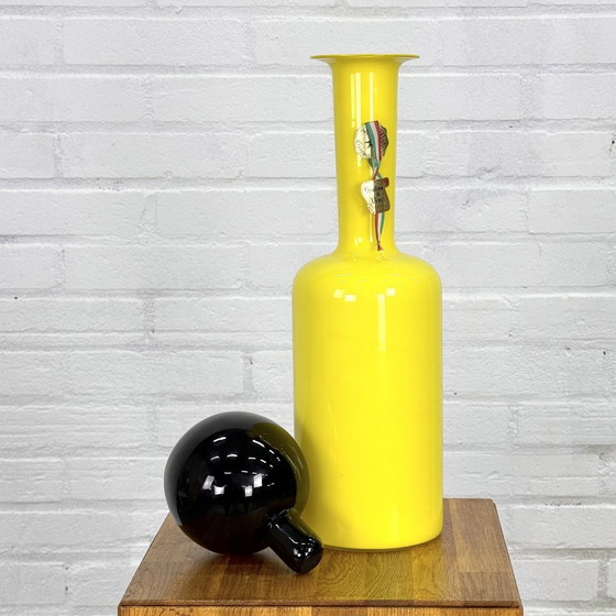 Image 1 of Yellow Italian Carafe Opaline Di Vinci