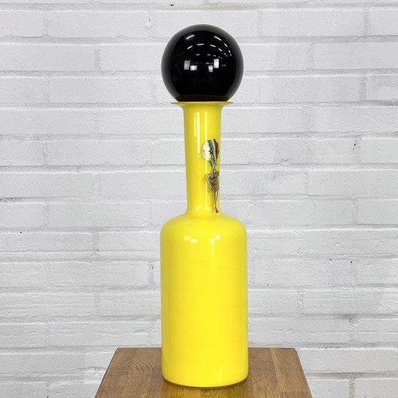 Image 1 of Yellow Italian Carafe Opaline Di Vinci